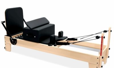Professional Pilates Reformer Machine with Jumpboard, Reformer Box, and Foot Straps – Studio-Grade Pilates Equipment for Home Use, Adjustable Resistance & Smooth Glide System Black product image