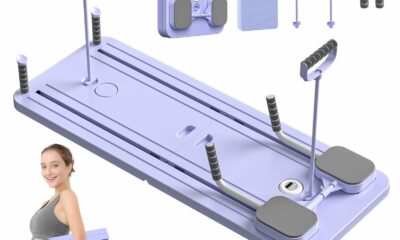JANUA Pilates Board - Pilates Reformer Set, Multi-Purpose Foldable Pilates Reformer Board for Home, 5 in 1 Pilates Sliding Board Purple product image