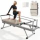 SogesPower Pilates Reformer Machine for Home Gym Workout, Foldable Pilates Equipment with High Strength Alloy Springs for Beginners, Up to 400lbs Beige 78"-With Springs&Cords product image