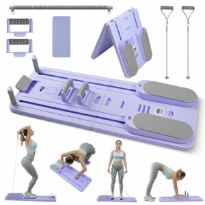 Upgraded Split Pilates Board-Pilates Reformer Set 6 in 1 Multifunctional Abdominal Fitness Board for Home Workout Equipment, Foldable Pilates Portable Reformer Machine, Ab Board Trainer for Women Foldable Pilates Board product image