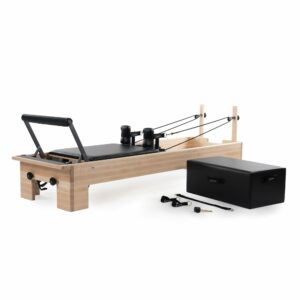 Balanced Body Studio Pilates Reformer with Sitting Exercise Box, Pilates Machine for Studio or at-Home Gym Equipment, Exercise Equipment for Fitness and Well-Being 14" Height W/ Revo Footbar product image