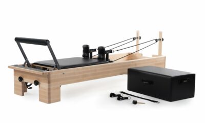 Balanced Body Studio Pilates Reformer with Sitting Exercise Box, Pilates Machine for Studio or at-Home Gym Equipment, Exercise Equipment for Fitness and Well-Being 14" Height W/ Revo Footbar product image