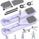 Pilates Board, 12 in 1 Mini Plilates Reformer Set, Multifuncional Portable Pilates Reformers Board for Home Workout, Free Combination 100+ Exercise Mode Purple product image