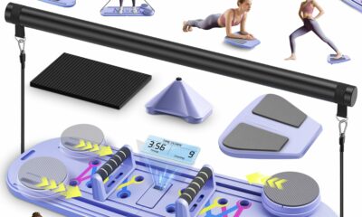Pilates Reformer, Reformer Pilates Machine for Home Workout, Multifunctional Abdominal Board, Portable Foldable Ab Trainer Machine, Pilates Core Workout Equipment for Women purple product image