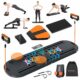 Pilates Board - Pilates Reformer Set, Portable and Foldable Pilates Board for Home Workout, Multifunctional Pilates Board for Women, Pilates Reformer Machine for Home Exercise Black Orange product image