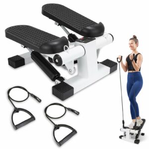 ZEMIRO CHARGE Mini Stepper 260lbs Step Machine with Resistance Bands