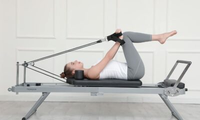 Pilates Reformer Machine ,Foldable Pilates Machine Equipment for Home Black product image