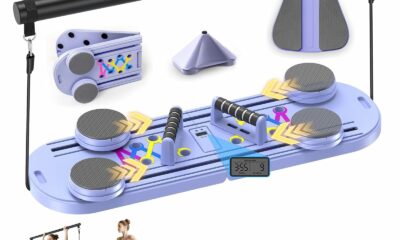 Pilates Board - Pilates Reformer Set with Timer, 7 in 1 Multi-Purpose Foldable Reformer Pilates Machine, Portable Pilates Equipment for Women, Home Workout, Fitness, Exercise, Abs, Core product image