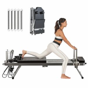 soges Foldable Pilates Reformer Machine 87" with Springs
