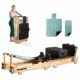 Foldable Wooden Pilates Reformer (Oak Frame) - with Jump Board, Sitting Box & Adjustable Springs | Professional Grade for Home/Studio, Low-Impact Workout, 600 lbs Capacity product image