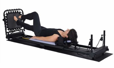 AeroPilates Reformer 4420 Plus Floor Mat - Pilates Reformer Workout Machine for Home Gym - Cardio Fitness Rebounder - Foldable - 300 lbs Weight Capacity product image