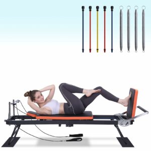 Pilates Reformer,Dpiolrcag Foldable Pilates Machine & Equipment for Home Use and Gym Workout with Jump Board, Suitable for Advanced and Beginners Users, Up to 250 lbs Weight Capacity product image