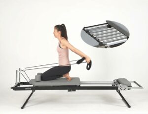 91" Pilates Reformer Machine Equipment with Spring for Home Workout,Foldable Reformer Pilates for Beginner ,Big Size NO Jumpboard product image