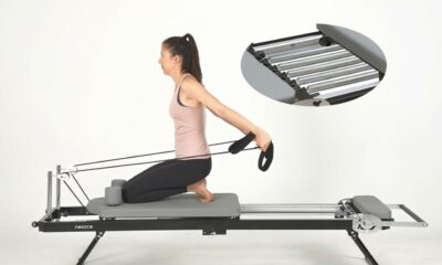 91" Pilates Reformer Machine Equipment with Spring for Home Workout,Foldable Reformer Pilates for Beginner ,Big Size NO Jumpboard product image