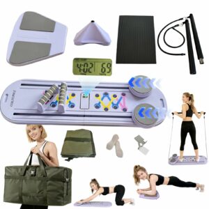 Pilates Reformer,Mini Portable Foldable Pilates Board for Home Workout,Multifunctional Pilates Reformer Sets for Women product image