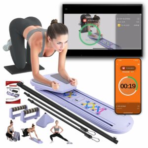 Pilates Board - Mini Pilates Reformer, Portable Pilates Reformer Board for Home Workout, Foldable Multifunctional Pilates Slider Board with with App Counter Included product image