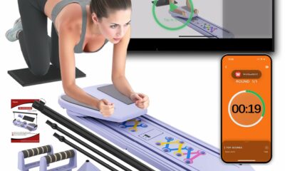 Pilates Board - Mini Pilates Reformer, Portable Pilates Reformer Board for Home Workout, Foldable Multifunctional Pilates Slider Board with with App Counter Included product image