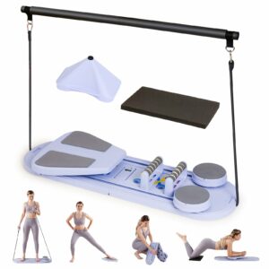 OutdoorMaster 6-in-1 Foldable Pilates Reformer with Resistance Bands