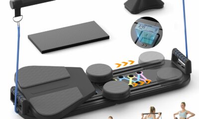 Pilates Board,Pilates Reformer Sets, Multifunctional Abdominal Pilates Board for Home Workout Equipment, Portable Foldable Ab Board Trainer Pilates Exercise Machine,Pilates Board for Women Deep Black product image