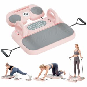 SHIJING Pilates Reformer Board，6-in-1 Foldable Pilates Equipment for Home Workout with Timber，Core& Full Body Training for Women 16* 4 *2 product image