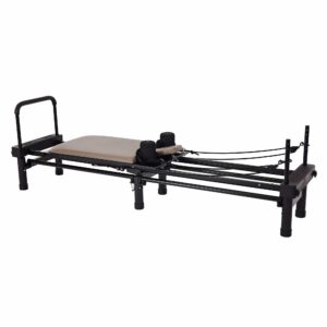 AeroPilates Reformer - Pilates Reformer Workout Machine for Home Gym - Cardio Fitness Rebounder- Up to 300 lbs Weight Capacity, Gray product image
