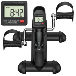 FEIERDUN Mini Exercise Bike, Under Desk Bike Pedal Exerciser for Arm/Leg Exercise, Adjustable Magnetic Resistance Desk Cycle with LCD Screen Display for Home/Office Workout product image
