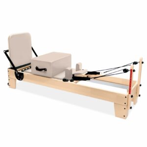 Professional Pilates Reformer Machine with Jumpboard, Reformer Box, and Foot Straps – Studio-Grade Pilates Equipment for Home Use, Adjustable Resistance & Smooth Glide System Pink product image