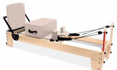 Professional Pilates Reformer Machine with Jumpboard, Reformer Box, and Foot Straps – Studio-Grade Pilates Equipment for Home Use, Adjustable Resistance & Smooth Glide System Pink product image