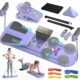 Pilates Board, 9 in 1 Multi-Purpose Pilates Reformer Set, Portable Pilates Reformer Board with Yoga Socks & Resistance Bands, Best for Women Fitness & Exercise at Home Pilates Workout Board Purple product image