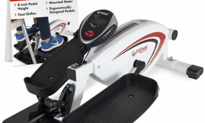 FitDesk Under Desk Bike Exercise Machine, Compact Magnetic Pedal Exerciser, Mini Elliptical, Quiet Seated Cardio Trainer for Home Office Workouts, Adjustable Resistance Bike for Desk Fitness UnderDesk Elliptical Trainer product image