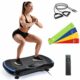 Vibration Plate Exercise Machine for Lymphatic Drainage, Vibration Machine for Full-Body Weight Loss Shaping, Vibrate Fitness Platform 400 Lbs & 200 Adjustable Speeds for Women Men Home Black product image