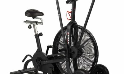 Titan Fitness Fan Bike, Indoor/Outdoor Cycling Exercise Bike with LCD Screen, Stationary Bike for Home Gym, Exercise and Cardio Workout Equipment, Black, 111 LB product image