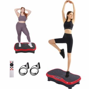 OKATOPGEAKO THMN0078-RED Vibration Plate Machine with Touch Screen