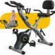 Exercise Bike, 5 in 1 Foldable Stationary Bike for Seniors, 16-Level Adjustable Magnetic Resistance, Indoor Workout Bike with 330LB Capacity, Comfortable Seat Backrest X-bike Grey-1 product image