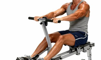 Rowing Machine, Compact Adjustable Rowing Machine 12 Levels of Complete Body Workout Resistance for Home, Low-Impact product image