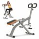 Squat Machine for Home, Squat Assist Trainer with Adjustable Resistance, Foldable Rowing Machine, LCD Display, Exercise Trainer with 265LBS Capacity for Glutes Legs Workout Grey product image