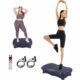 Whole Body Vibration Plate Exercise Machine – Power Vibrating Plate for Lymphatic Drainage Weight Loss, Shake Plate Exercise Platform with Touch Screen & Resistance Bands, Equipment for Women Men THMN0078-BLUE product image