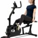 ECHANFIT Recumbent Exercise Bike for Home - 380LBS Weight Capacity, Exercise Bike with Smart Workout APP, 16-Level Magnetic Resistance, LCD Display, Comfortable Seat Black and Silver product image