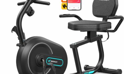 MERACH Recumbent Exercise Bikes for Home with Smart Bluetooth Equipment Exercise Bikes App,LCD,Heart Rate Handle Stationary Bikes for Home, Magnetic Recumbent Exercise Bike for Seniors Gym S08/S23 S08 Recumbent Bike product image