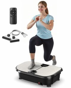 FEIERDUN Vibration Plate Exercise Machine, 400 LBS Capacity Vibration Plate for Lymphatic Drainage, Max Space for Whole-Body Workout & Relaxation at Home Black product image