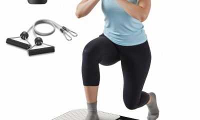 FEIERDUN Vibration Plate Exercise Machine, 400 LBS Capacity Vibration Plate for Lymphatic Drainage, Max Space for Whole-Body Workout & Relaxation at Home Black product image