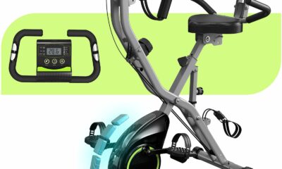 Foldable Exercise Bike Stationary Bikes for Home, 5 IN 1 Indoor Workout Bike, with 16-Level Quiet Magnetic Resistance, 6.6 LBS Flywheel and 300LBS Capacity, 2026 Designed X-Bike X817-2 product image