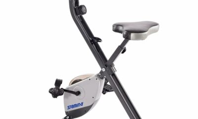 Stamina Upright Exercise Bike 1308 - Fitness Bike with Smart Workout App - Exercise Bike for Home Workout - Up to 300 lbs Weight Capacity Gray product image
