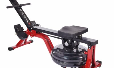 Stamina X Water Rowing Machine with Fitness Coaching App, No Subscription Required - Wireless Heart Rate Monitor Included - Rowing Machines for Home Use product image