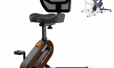 Office Exercise Bike Desk Chair,330 lbs Heavy Duty Under Desk Bike with 9-Level Height Adjustable Seat 24.4"-33.8",8-Level Resistance & Rolling Wheels,Quiet Fitness Chair for Home Office Black product image