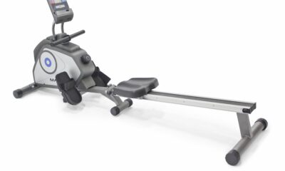 Marcy Compact 8-Level Adjustable Magnetic Resistance Rowing Machine with Transport Wheels Foldable - Grey product image