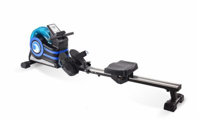 Stamina Inmotion Rower Compact, Efficient Cardiovascular Rowing Machine Smooth Adjustable Tension black, blue product image