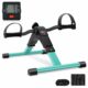 Uten Folding Pedal Exerciser, Under Desk Bike Pedal Exerciser, Mini Under Desk Exercise Bike Foot Hand Cycle Portable, Arm and Leg Exercise Peddler Machine with LCD Monitor A-Green product image