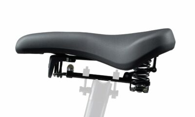 1 Suspension Bike Saddle – Full-Floating Shock Absorption, Extra-Wide Ergonomic Bicycle Seat for City, Commuter, E-Bikes & Exercise Bikes, Waterproof, Universal Fit product image