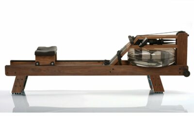 WaterRower Walnut Rowing Machine with S4 BLE Monitor | USA Made Water Rower | Original Handcrafted Erg Machine for Home Use & Gym | Best Warranty Hi-Rise product image